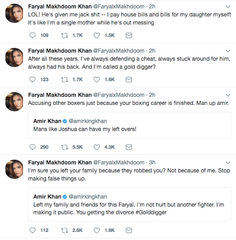 Illustration for article titled Amir Khan Claims His Wife Cheated With Anthony Joshua; Joshua Says He's Never Met Her
